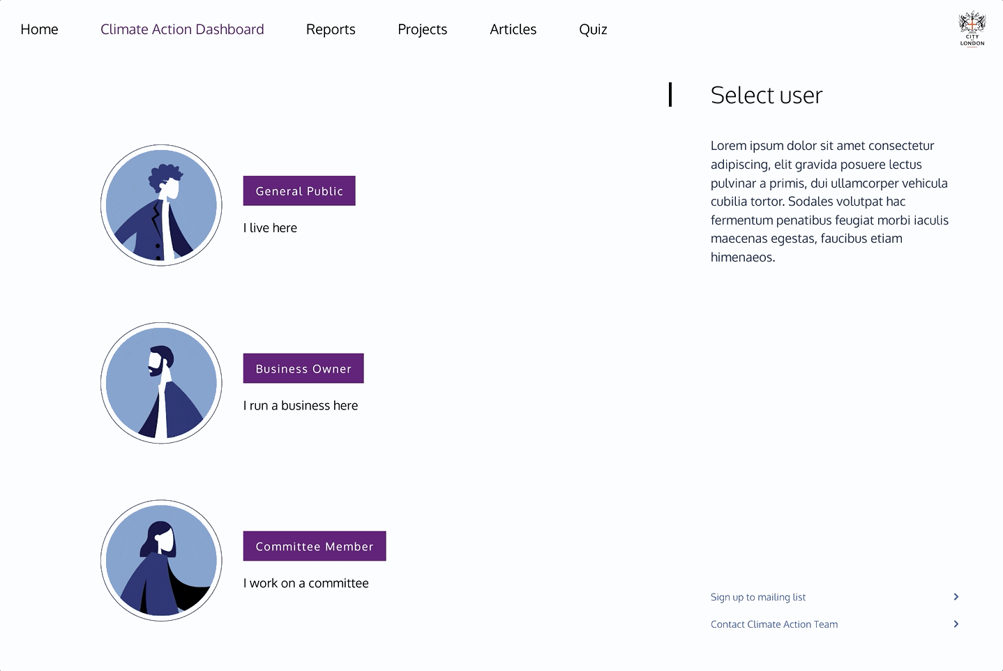 Climate Action Dashboard Local Authority Map